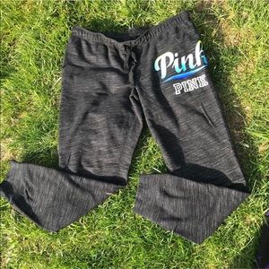 Grey pink sweatpants